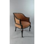 A Modern Mahogany Framed Ladies Tub Armchair