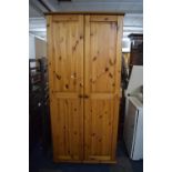 A Modern Pine Wardrobe, 87cms Wide