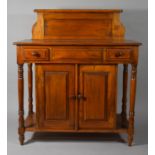 A Modern Galleried Washstand with Two Small Drawers and Cupboard Base, 100cms Wide