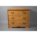 A Modern Three Drawer Bedroom Chest, 71.5cms Wide