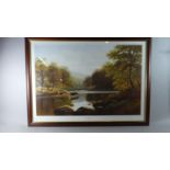 A Framed Print, 'Autumn Reflections' by William Mellor, 76 x 50cms