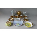 A Collection of Ceramics to Include Gilt Coffee Set, Hand Painted Royal Worcester Breakfast wares