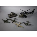 Two Lego Models - Army Tank & Helicopter and Collection of Model Planes