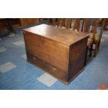 A 19th Century Oak Mule Chest with Inner Candle Box and Two Drawers to Base, 109cms Wide