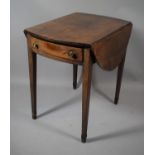 A 19th Century Mahogany Drop Leaf Occasional Table with Single Drawer on Square Tapering Supports,