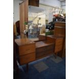 A 1960's Dressing Chest with 6 Drawers, 130cms Wide