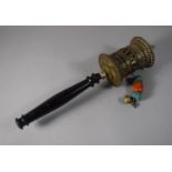 A Tibetan Mixed Metal Prayer Wheel with Turned Ebonised Handle, 38cms Long