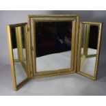 A Gilt Framed Triple Dressing Table Mirror, 48cms High