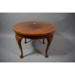 A Mahogany Circular Topped Coffee Table on Cabriole Supports, 60cms Diameter