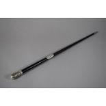 A Silver Mounted Conductors Baton by Ebenezer Newman, London 1909, 51.5cms Long