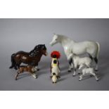 A Collection of 8 Beswick Horses and Penguins (All AF)