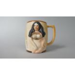 A Vintage Bourne of Harlesden Risque Barrel Mug with Novelty Nude 'Let Them Swing' - Design 933.