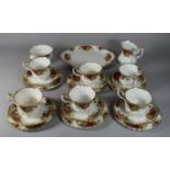 A Part Royal Albert Old Country Roses Tea Set Comprising 6 Cups and Saucers, Cream Jug, Cake Plate