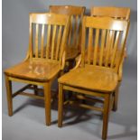 A Set of Four Kitchen Dining Chairs, 'Country Seat Benchairs', Made in Slovenia