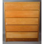 A 1970's Five Drawer Bedroom Chest, 92cm Wide