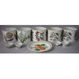 A Collection of Portmeirion Botanic Garden to Include Five Large (16.5cms High) Cylindrical Pots,