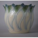 A Late 20th Century Art Nouveau Style Blakeney Pottery Jardiniere, 22cms High