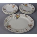 A Collection of Royal Doulton Old Leeds Spray's D. 6203 Dinnerwares to Include 11 Dinner Plates