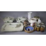 A Collection of Ceramics and Stonewares to Feature Art Deco Empire Ivory Ware Meat Plate, Jug,