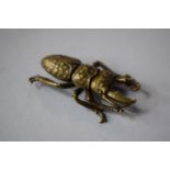 A Bronze Study of a Stag Beetle, 6cms Long