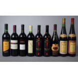 Nine Bottles of Red Wine to include Two Bottles of 1976 Rioja Condal, Shiraz 1999, 1997 Cabernet