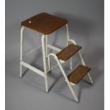 A Vintage Metal Framed Step Stool