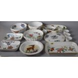 A Collection of Royal Worcester Oven to Tableware to Include Palmyra, Old English Game Shallow Dish,