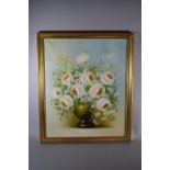 A Gilt Framed Still Life, Vase of Flowers, Oil on Canvas, 49 x 60cms