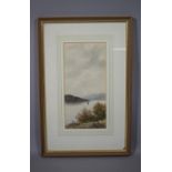 A Small Framed Watercolour, Sailing Boat on Lake, Unsigned, 12 x 25cms