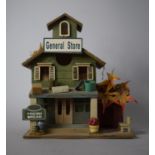 A Handmade Model of a Timber Structured 'General Store' by Sculptures UK, 30cms High