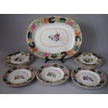 A Collection of Masons Dinnerwares to Include Plates and Meat Plate (Hairline) Together with a