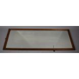 An Edwardian Rectangular Dressing Mirror with Bevelled Glass, 128 x 52cms