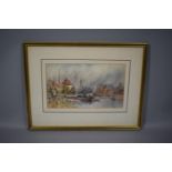 William Boddy (1832 - 1911), a Framed Watercolour 'Skeltergate Ferry at York', Signed and Dated