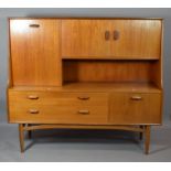 A G Plan Teak Sideboard, the Base with Two Long Drawers and Cupboard, Raised Section with Two