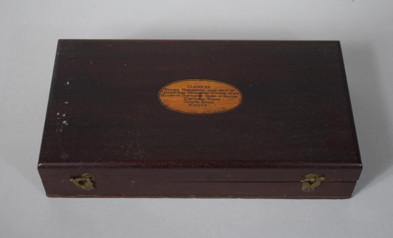 A 19th Century Mahogany Clarkes Export Hydrometer Case made by Dring and Fage (Incomplete) The Box - Image 2 of 5