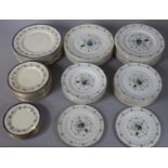 A Large Collection of Dinner Plates, Two Part Sets of Crown China