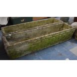 A Pair of Reconstituted Stone Rectangular Planters, 81 x 21cms Wide
