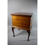 An Edwardian Mahogany Sewing Box with Hinged Lid and with Fitted Removable Tray, 47cms Wide