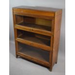 A Mid 20th Century Three Tier Globe Wernicke Style Bookcase, 87cms Wide