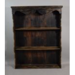An Oak Dresser Rack with Three Shelves, 90cms Wide