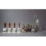 A Collection of 8 "Twelve Days of Christmas" Ceramic Handbells Together with a Collection of