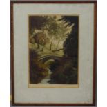 A Framed Alice Barnwell Print, "The Chine" with Proof Stamp, 37.5 x 26cms