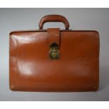 A Vintage Leather Satchel, 43cms Wide