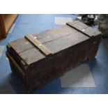 A Vintage Wooden Carpenters Tool Chest Containing a Collection of Vintage Tools Etc., 83cms Wide