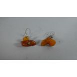 A Pair of Amber Chip Earrings
