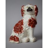 A 19th Century Staffordshire Spaniel in the Liver and White Colourway, 8cms High