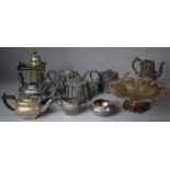 A Collection of Silver Plated Tea Wares, Fruit Bowl Etc.