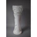 A White Glazed Jardiniere on Stand, 69cms High