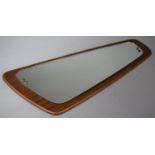 A 1970's Teak Framed Mirror, 74cms High