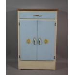 A Vintage Painted Kitchen Cabinet with Drawer Over Cupboard, 59cms Wide